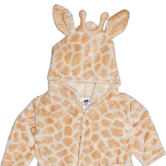 💜3/$30 ⚘NWOT⚘2 PC Elephant and Giraffe Print Robe Set Bundle size 0-9M - Picture 4 of 5